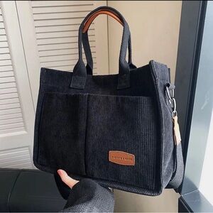 NEW Black canvas tote bag